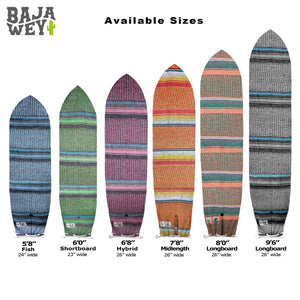 Colorful mexican blanket surfboard sock board bag 8ft wavestorm bag protection longboard fish midlength